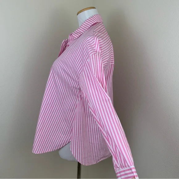 ✨5 FOR $25✨  YS Milano pink white stripe button down shirt - Picture 2 of 8